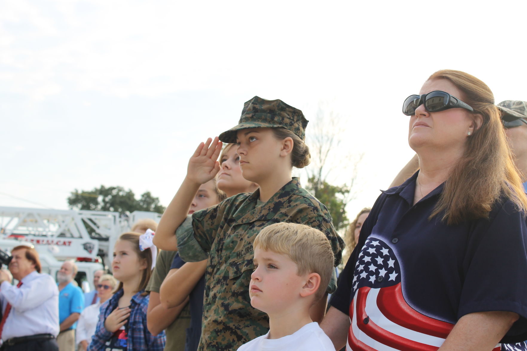 Emma Brown saluting.JPG